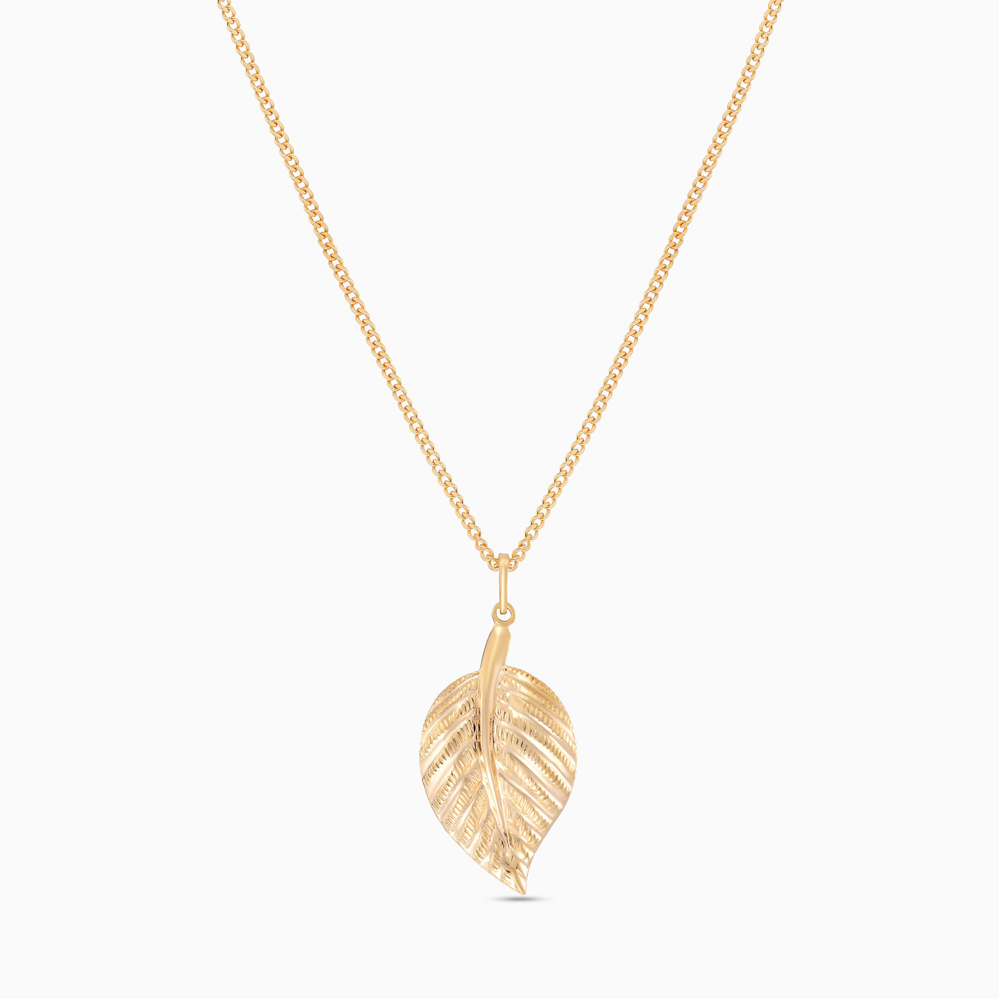 Leaf Necklace in 21K Gold | L'azurde KSA